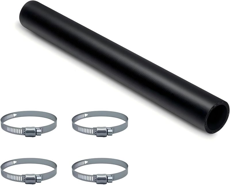Cil2Crlu2 1 1/2" ID Gasoline Fuel Filler Neck Hose with 4 Clamps - (Straight, 1 1/2" ID, 15 7/8" Long) - Image 1